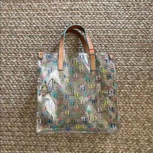 Dooney & Bourke Cream and Tan Tote Bag with Structured Design